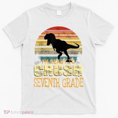 Ready Crush Seventh 7th Grade Dinosaur Back To School Boy T-Shirt