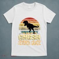 Ready Crush Seventh 7th Grade Dinosaur Back To School Boy T-Shirt thumb 5