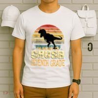 Ready Crush Seventh 7th Grade Dinosaur Back To School Boy T-Shirt thumb 6