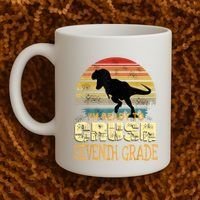 Ready Crush Seventh 7th Grade Dinosaur Back To School Boy Coffee Mug thumb 2