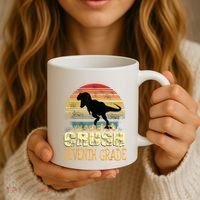 Ready Crush Seventh 7th Grade Dinosaur Back To School Boy Coffee Mug thumb 3