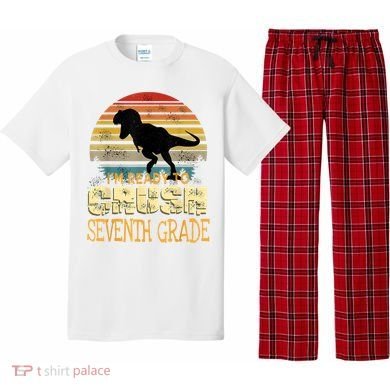 Ready Crush Seventh 7th Grade Dinosaur Back To School Boy Pajama Set