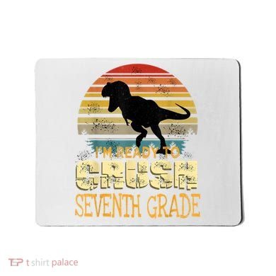Ready Crush Seventh 7th Grade Dinosaur Back To School Boy Mousepad