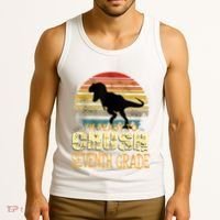 Ready Crush Seventh 7th Grade Dinosaur Back To School Boy Tank Top thumb 3