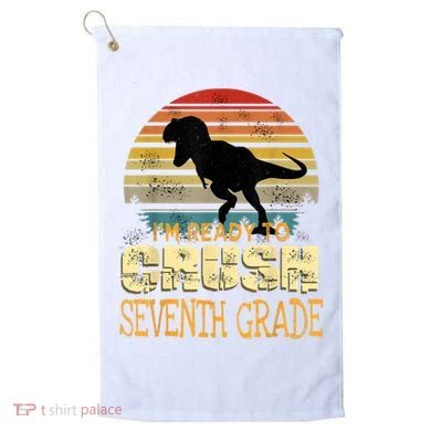 Ready Crush Seventh 7th Grade Dinosaur Back To School Boy Golf Towel