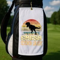 Ready Crush Seventh 7th Grade Dinosaur Back To School Boy Golf Towel thumb 2
