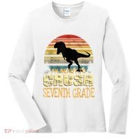 Ready Crush Seventh 7th Grade Dinosaur Back To School Boy Women's Long Sleeve Shirt thumb 0