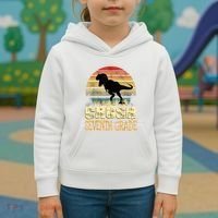 Ready Crush Seventh 7th Grade Dinosaur Back To School Boy Kids Hoodie thumb 3