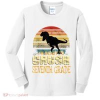 Ready Crush Seventh 7th Grade Dinosaur Back To School Boy Kids Long Sleeve Shirt thumb 0