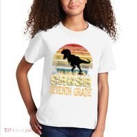 Ready Crush Seventh 7th Grade Dinosaur Back To School Boy Kids T-Shirt thumb 2