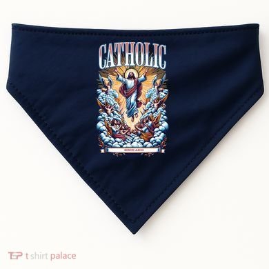 Roman Catholic Since AD 33 Jesus Christ  USA-Made Doggie Bandana