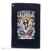 Roman Catholic Since AD 33 Jesus Christ  Golf Towel thumb 0