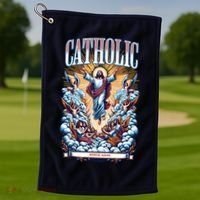 Roman Catholic Since AD 33 Jesus Christ  Golf Towel thumb 1