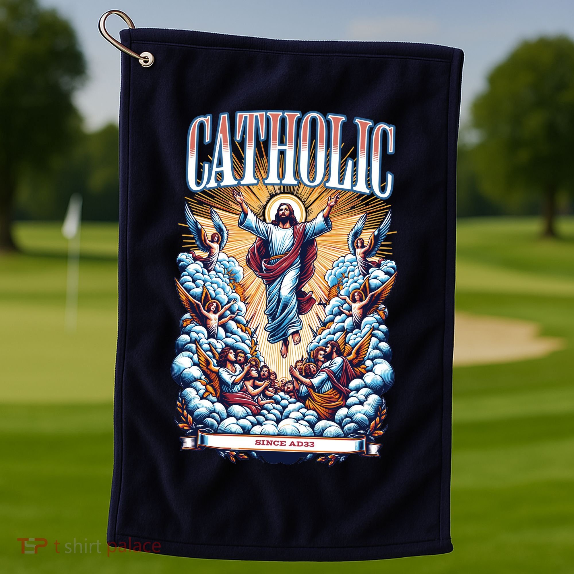 Roman Catholic Since AD 33 Jesus Christ  Golf Towel