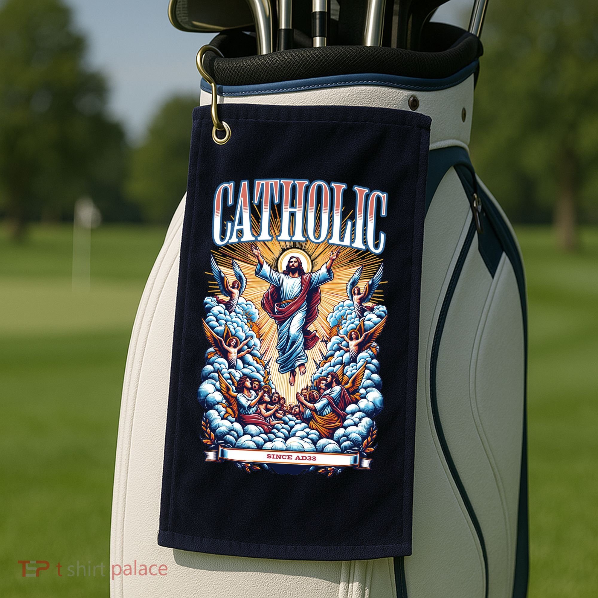 Roman Catholic Since AD 33 Jesus Christ  Golf Towel