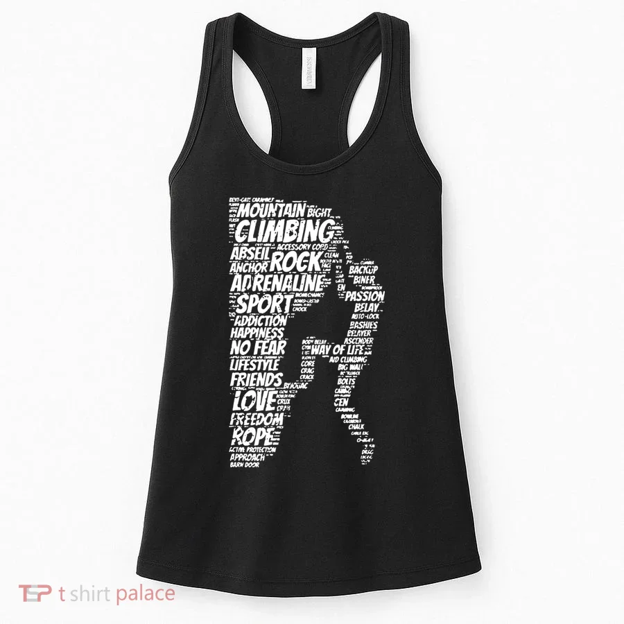 Rock Climbing Shape Typography Women's Tank Top