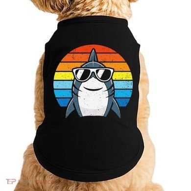 Retro Cool Shark With Sunglasses Funny Shark Doggie Tank