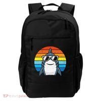 Retro Cool Shark With Sunglasses Funny Shark Backpack thumb 0