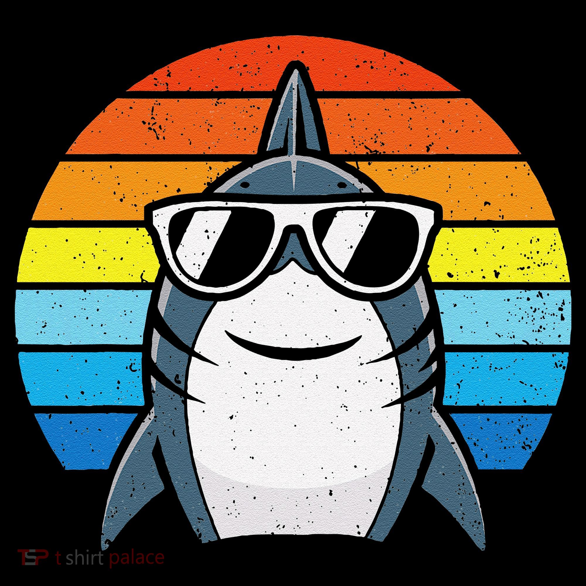 Retro Cool Shark With Sunglasses Funny Shark Coaster