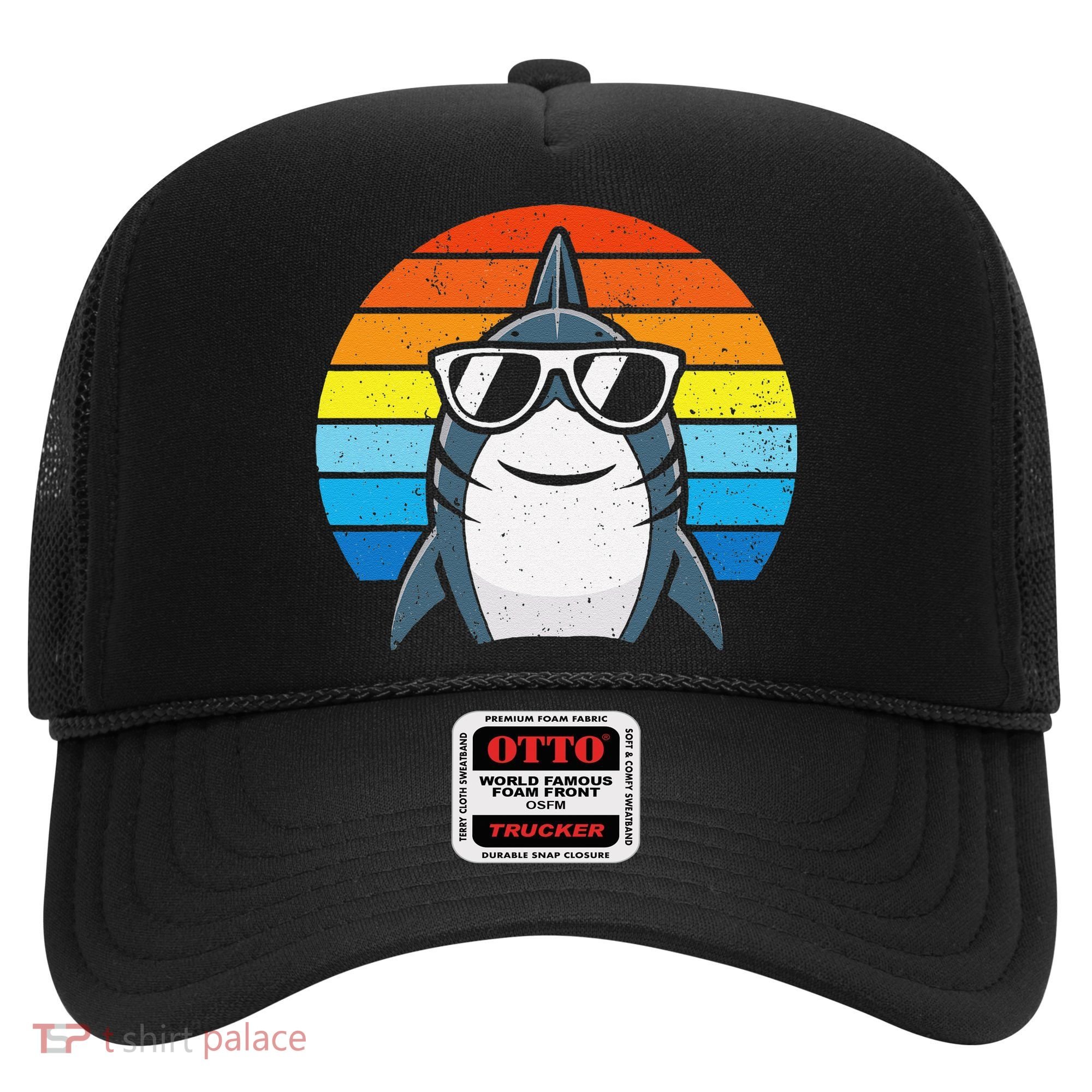 Retro Cool Shark With Sunglasses Funny Shark Hat