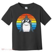 Retro Cool Shark With Sunglasses Funny Shark Toddler T-Shirt thumb 0
