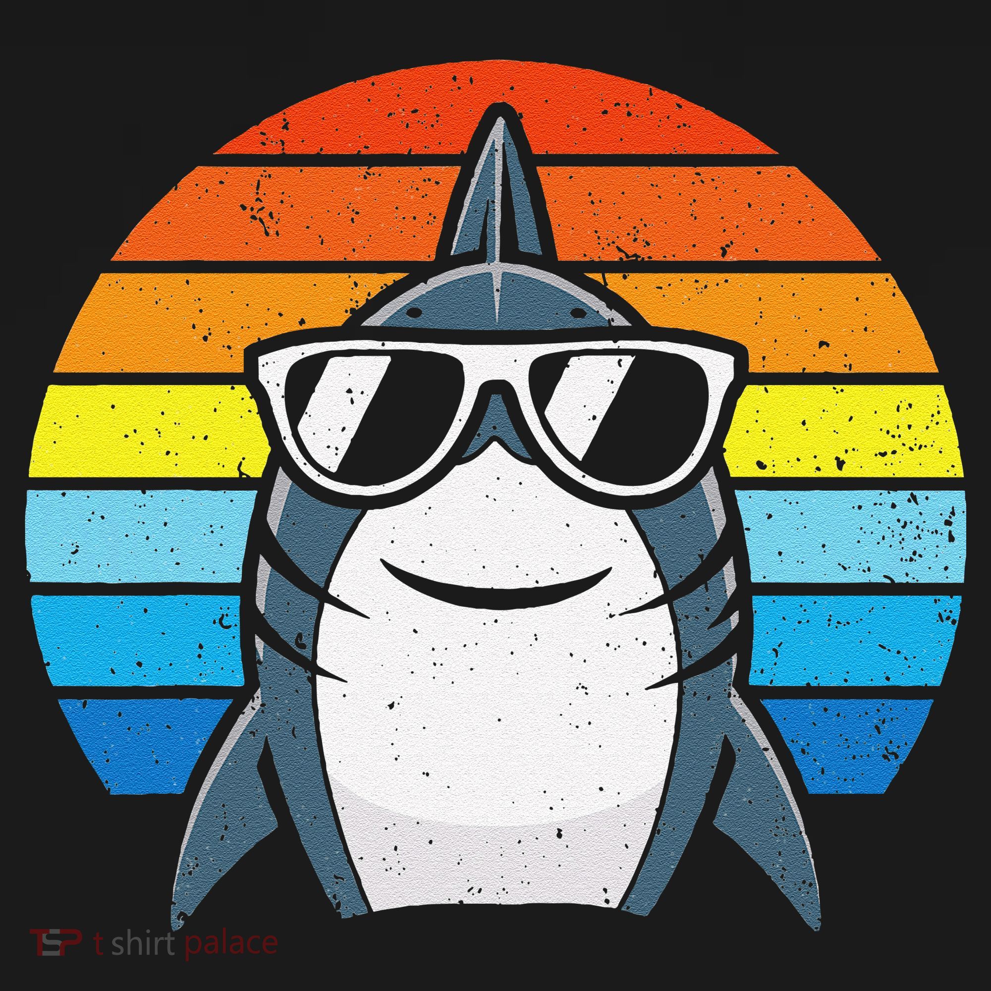 Retro Cool Shark With Sunglasses Funny Shark Kids Hoodie