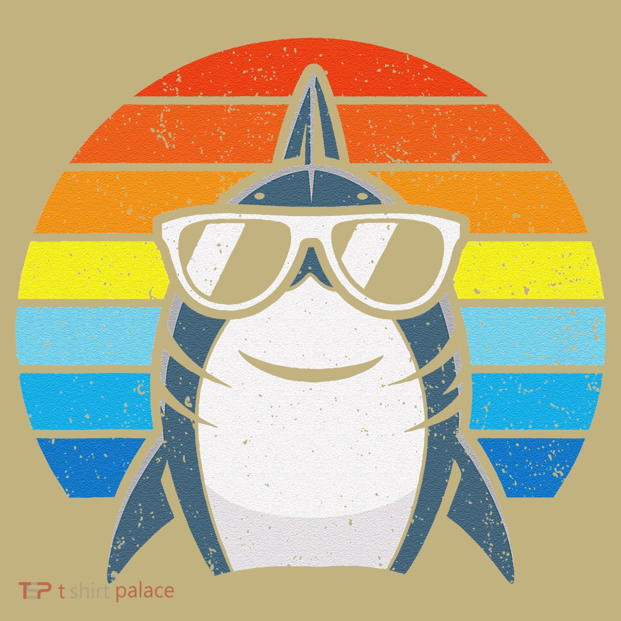 Retro Cool Shark With Sunglasses Funny Shark Kids T-Shirt