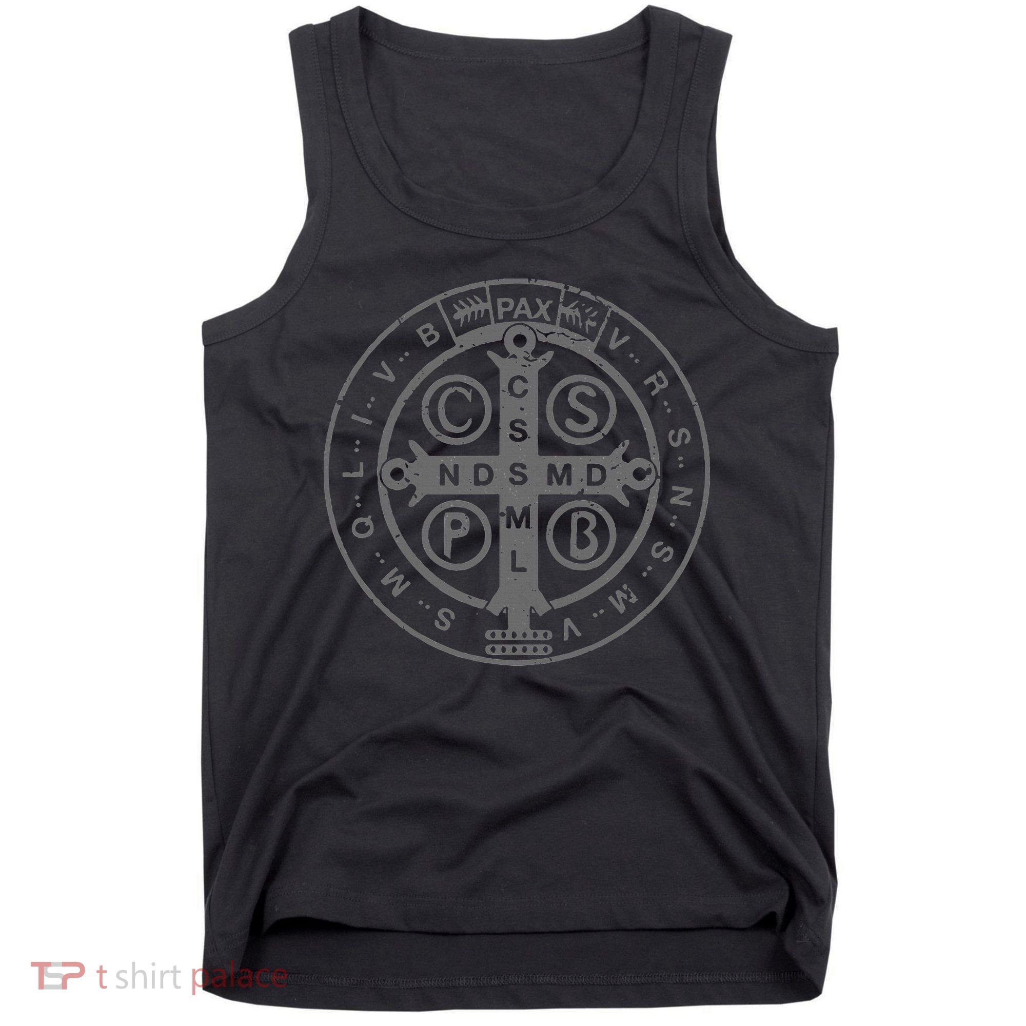 Religious Catholic St. Benedict Medal Christian Tank Top