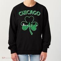 Retro Chicago St Patricks Day Shamrock Gift Women's Sweatshirt thumb 0