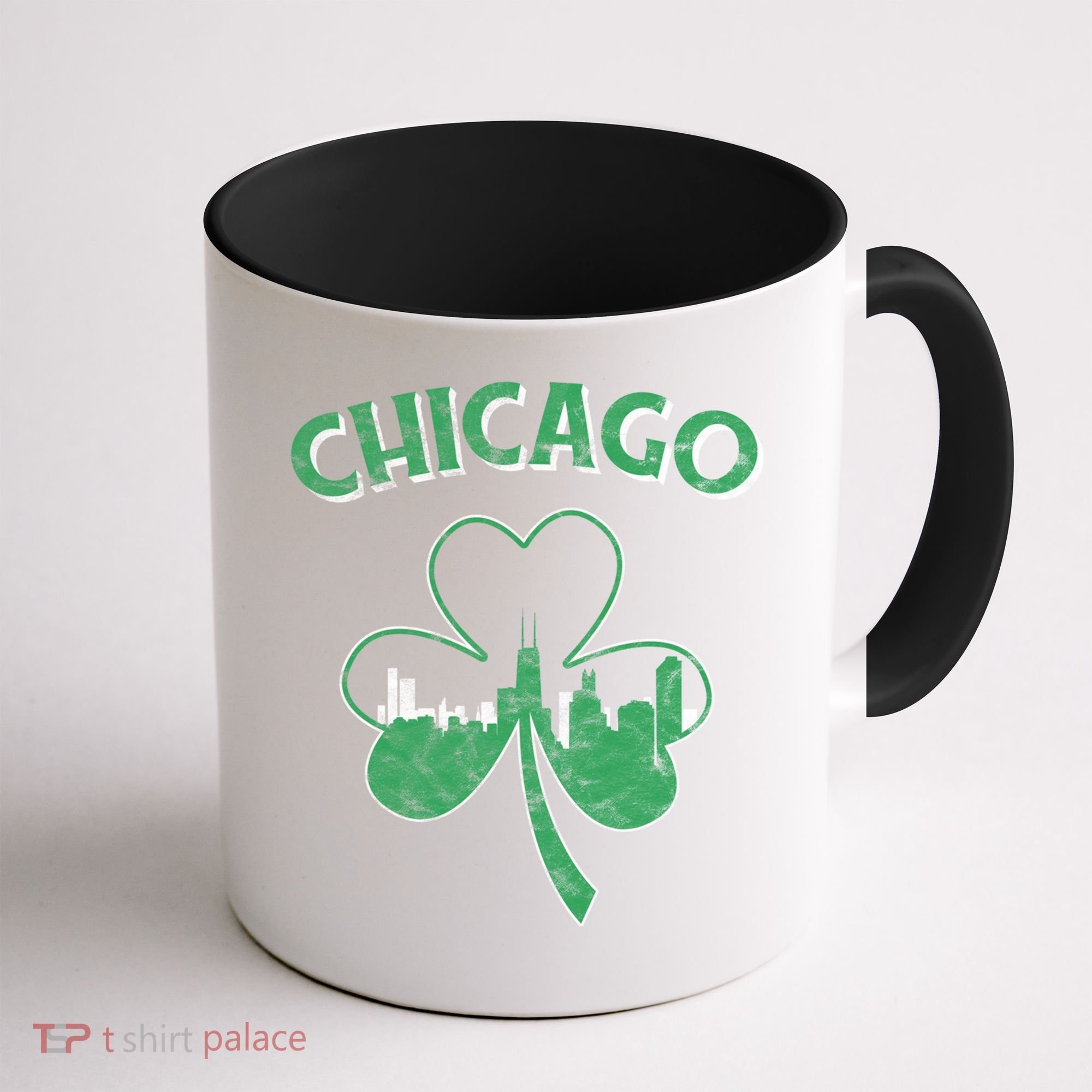 Retro Chicago St Patricks Day Shamrock Gift Coffee Mug