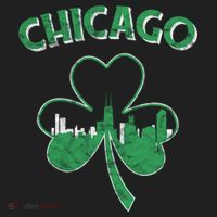 Retro Chicago St Patricks Day Shamrock Gift Beanie thumb 2
