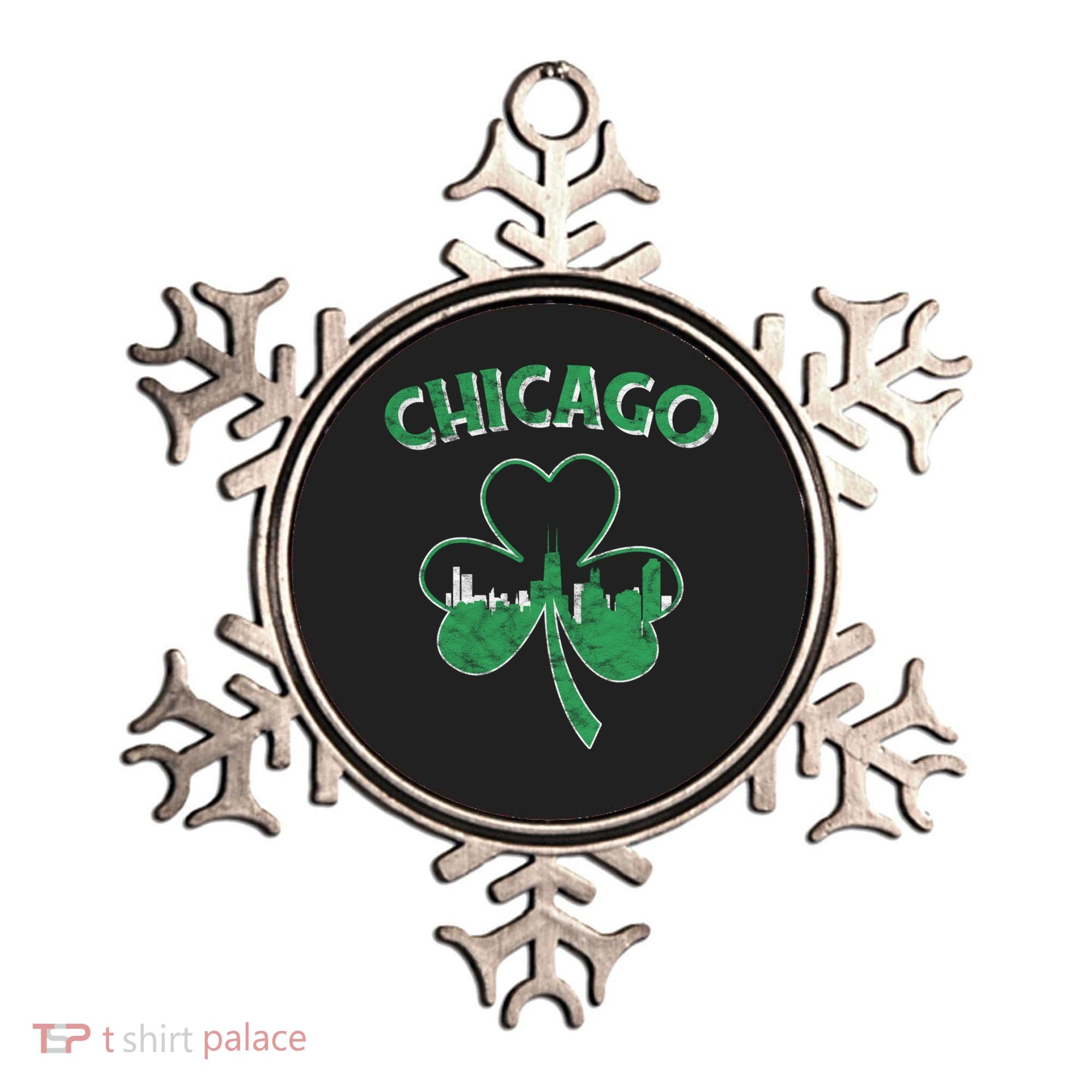 Retro Chicago St Patricks Day Shamrock Gift Ornament