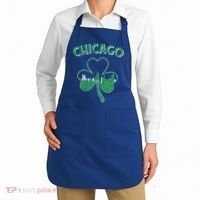 Retro Chicago St Patricks Day Shamrock Gift Apron thumb 2