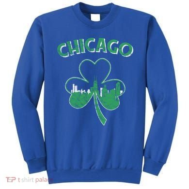 Retro Chicago St Patricks Day Shamrock Gift Sweatshirt