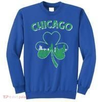 Retro Chicago St Patricks Day Shamrock Gift Sweatshirt thumb 0