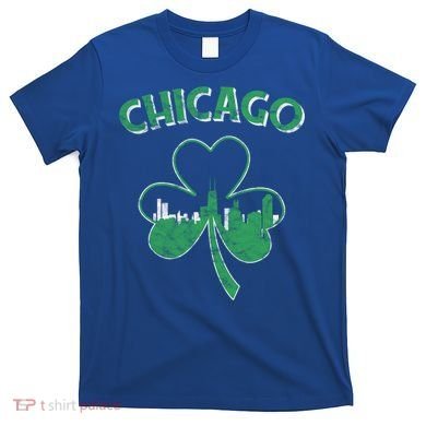 Retro Chicago St Patricks Day Shamrock Gift T-Shirt