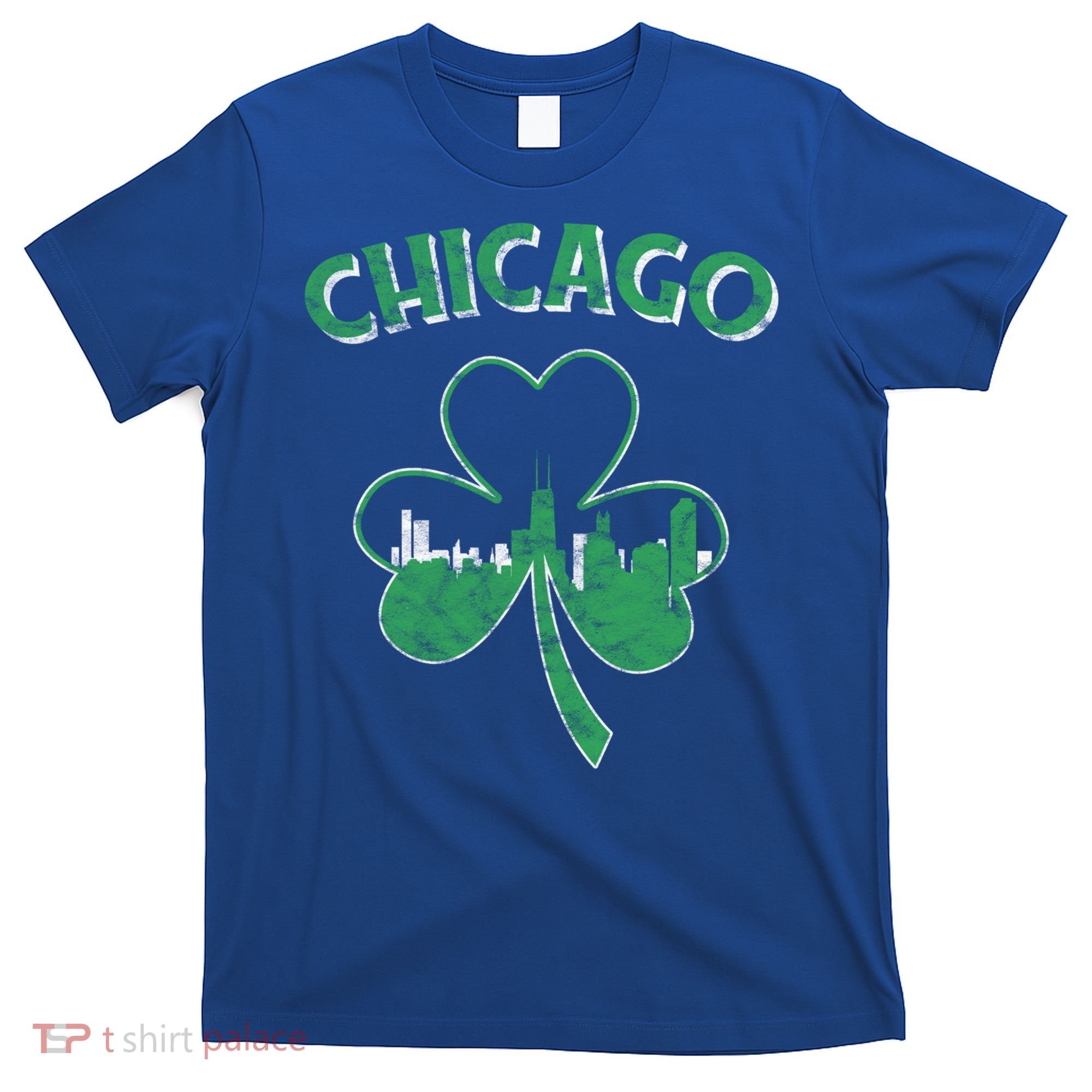 Retro Chicago St Patricks Day Shamrock Gift T-Shirt