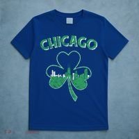 Retro Chicago St Patricks Day Shamrock Gift T-Shirt thumb 5