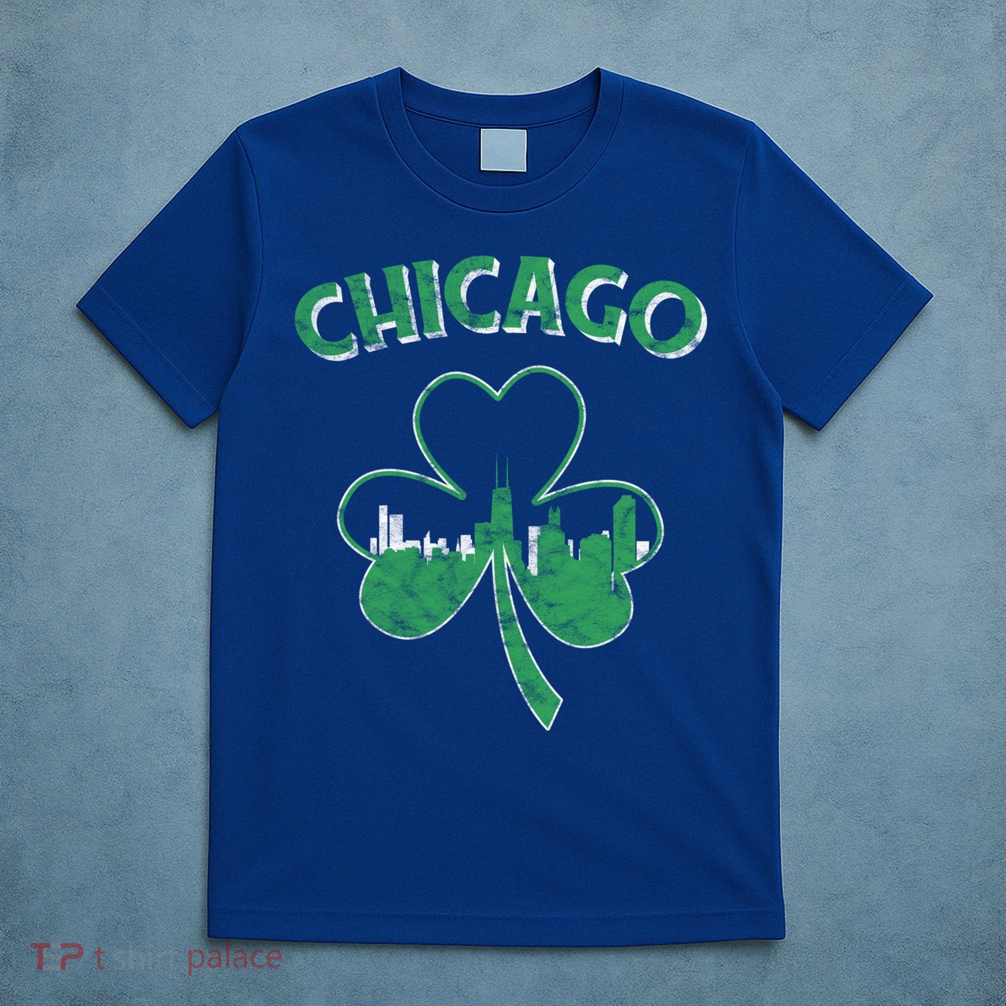 Retro Chicago St Patricks Day Shamrock Gift T-Shirt