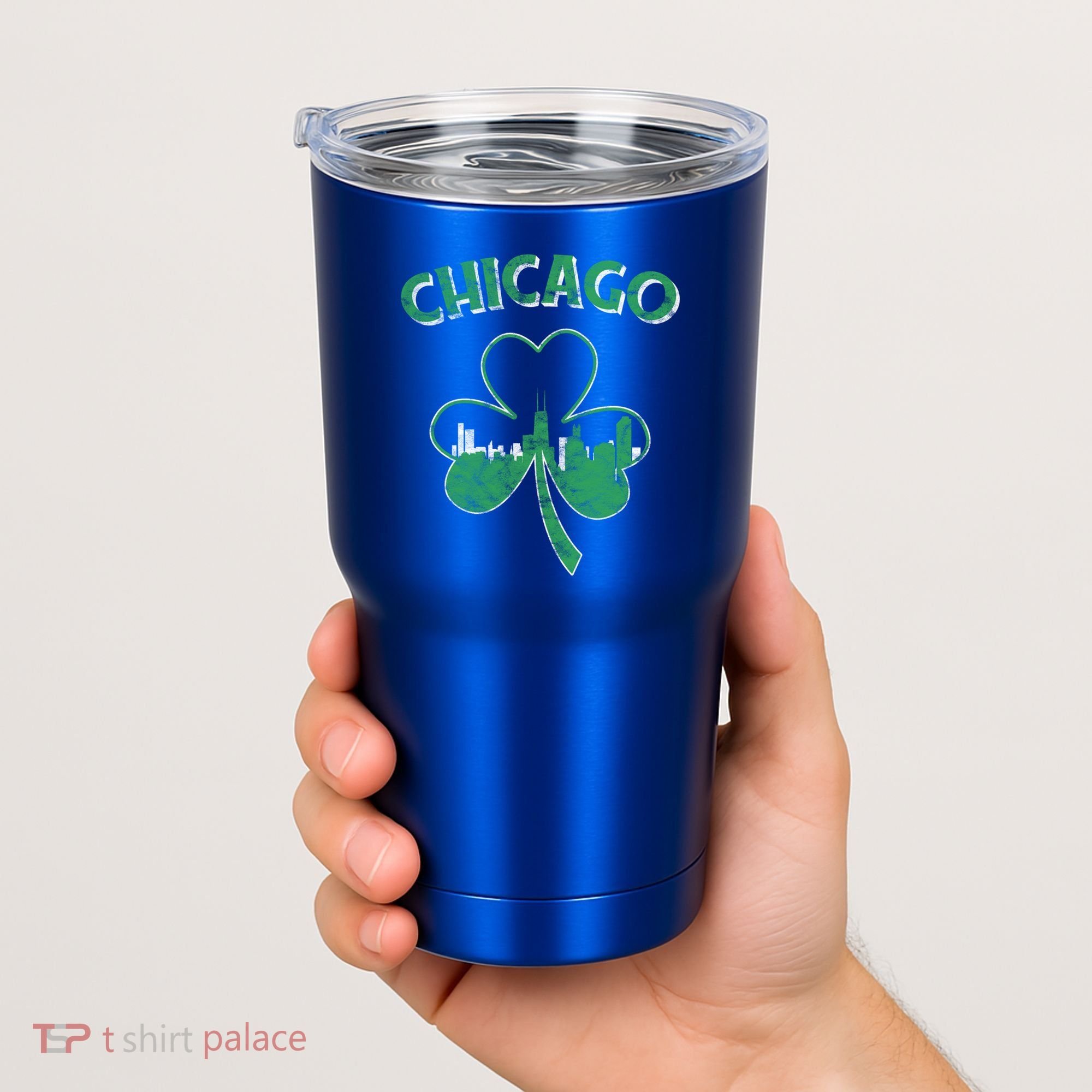 Retro Chicago St Patricks Day Shamrock Gift Tumbler