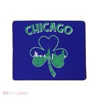 Retro Chicago St Patricks Day Shamrock Gift Mousepad thumb 0