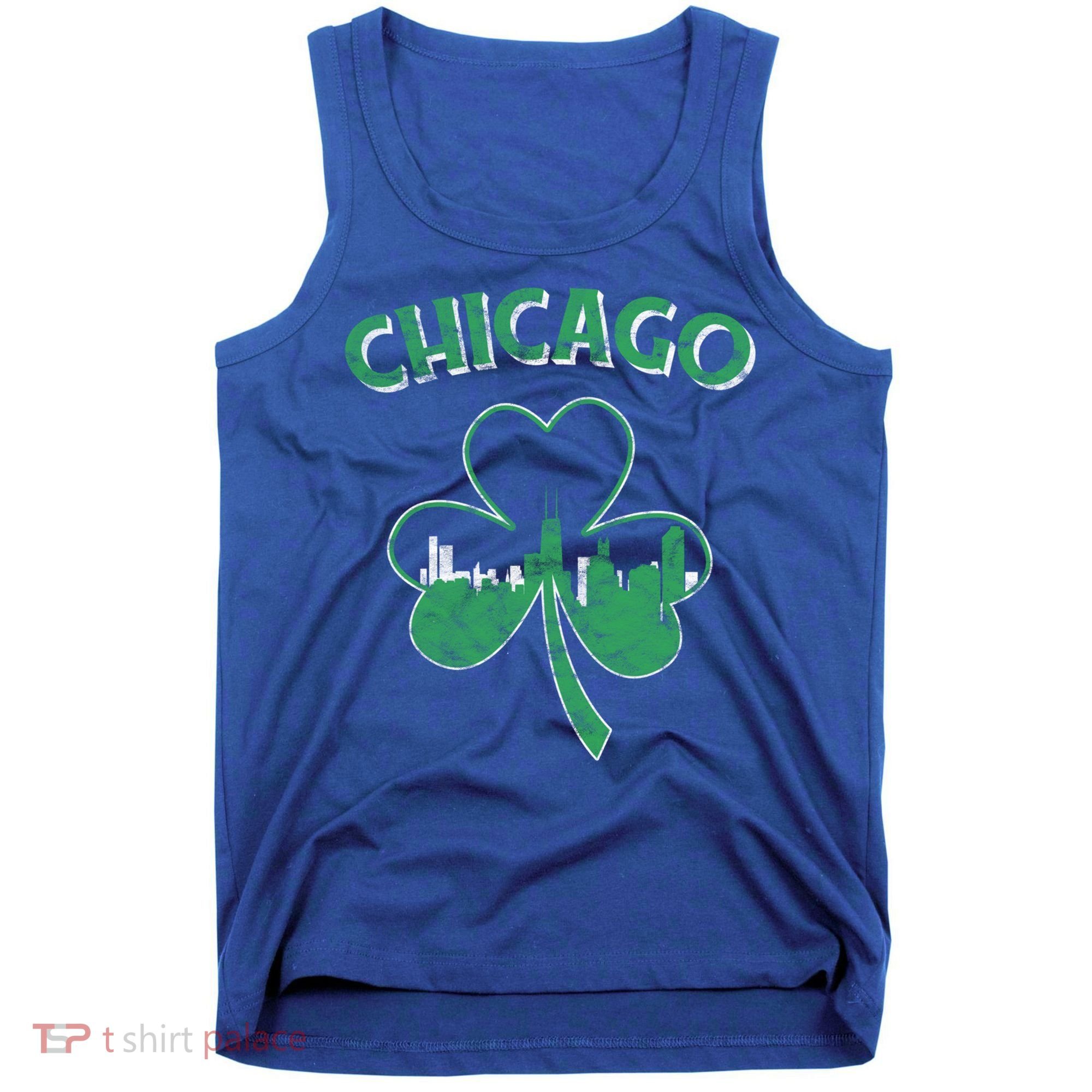 Retro Chicago St Patricks Day Shamrock Gift Tank Top