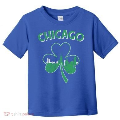 Retro Chicago St Patricks Day Shamrock Gift Toddler T-Shirt
