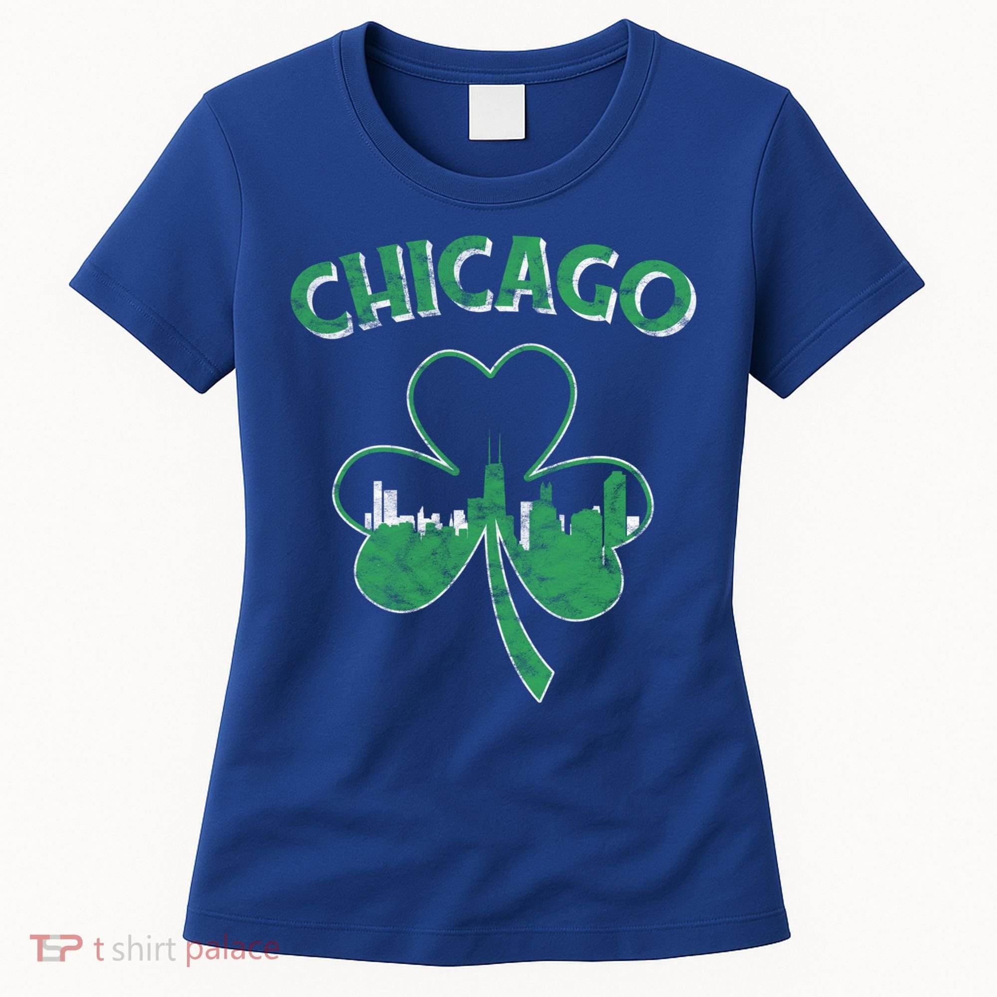 Retro Chicago St Patricks Day Shamrock Gift Women's T-Shirt