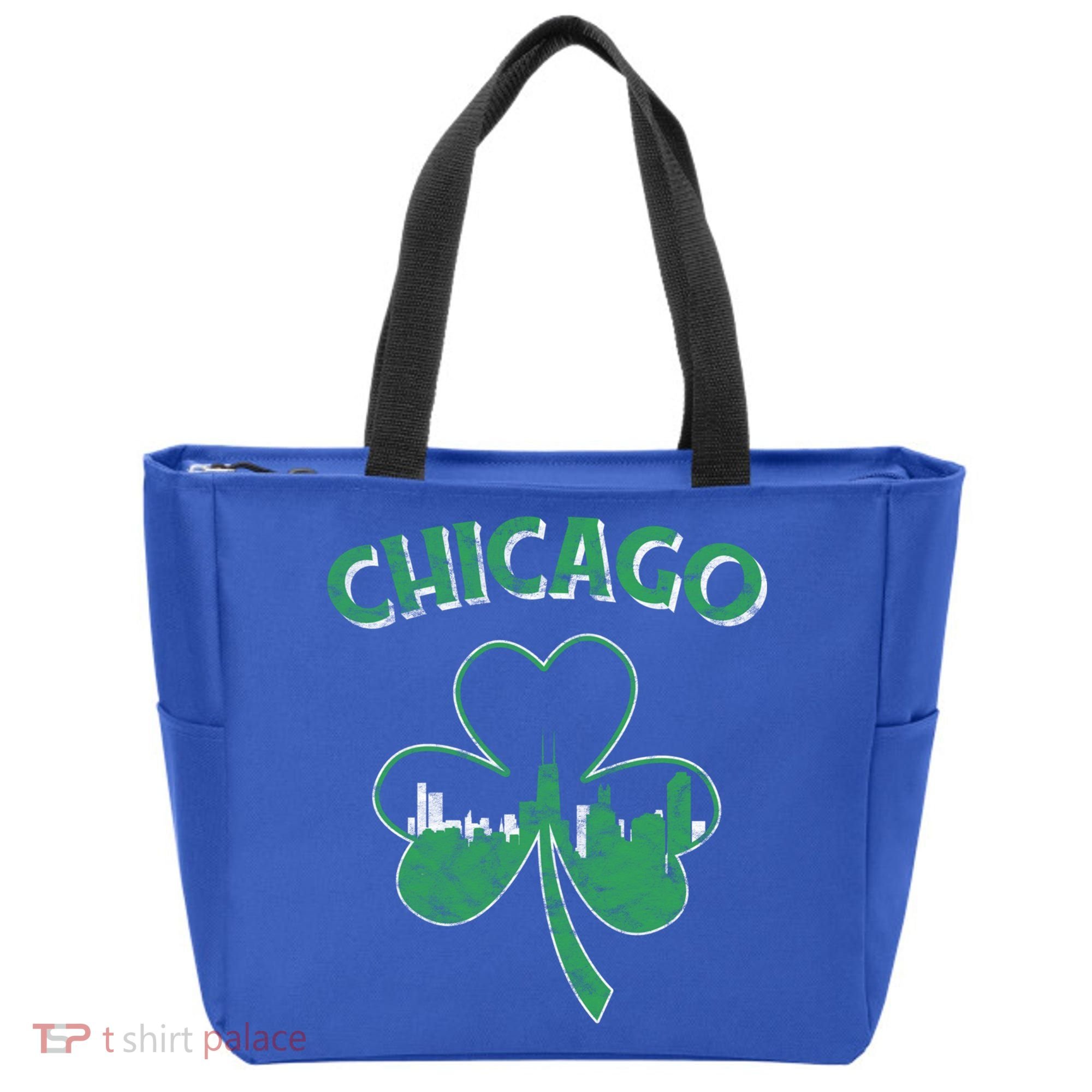 Retro Chicago St Patricks Day Shamrock Gift Tote Bag