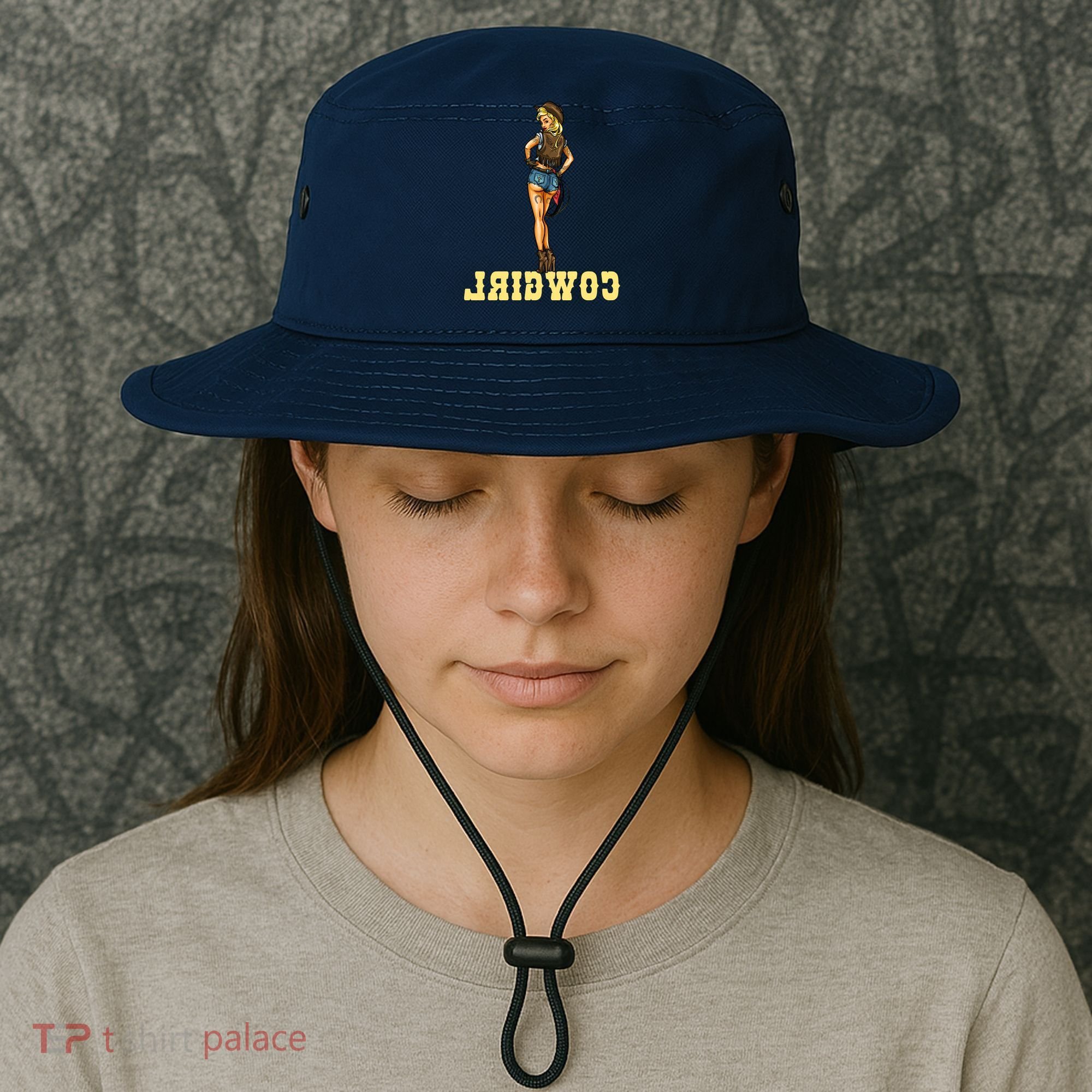Reverse Cowgirl Sexy Lady Logo Bucket Hat