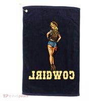 Reverse Cowgirl Sexy Lady Logo Golf Towel thumb 0