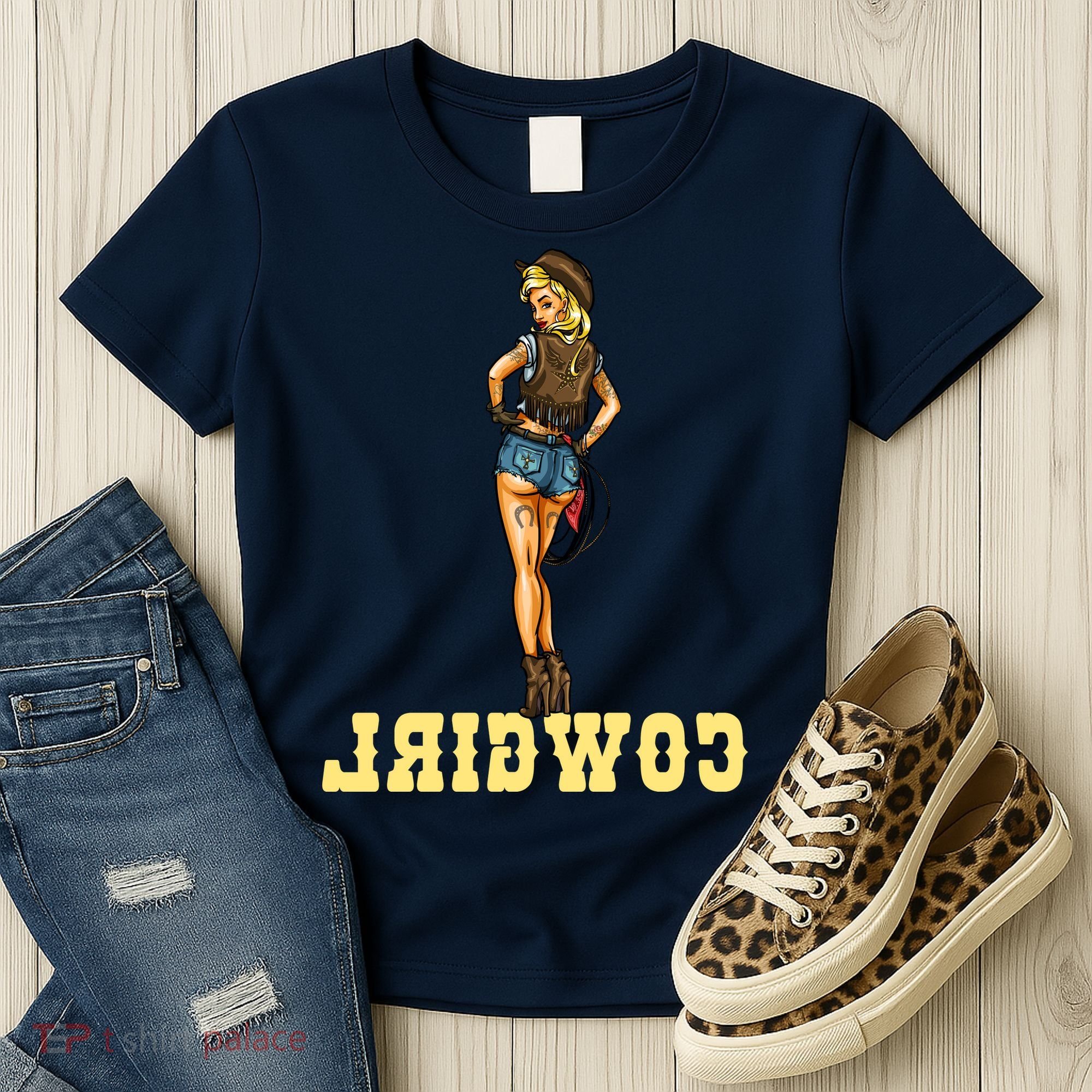 Reverse Cowgirl Sexy Lady Logo Women's T-Shirt
