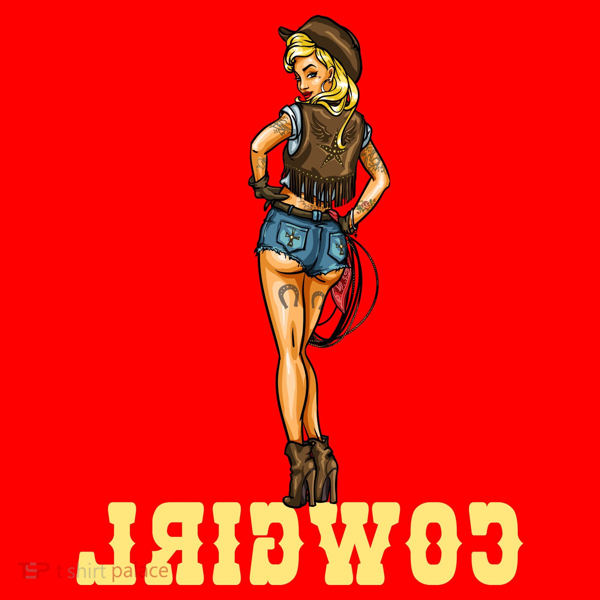 Reverse Cowgirl Sexy Lady Logo Santa Hat