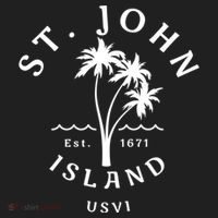 Retro Cool St John Usvi Beach Palm Tree Novelty Souvenir Gift Women's Sweatshirt thumb 2